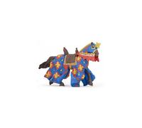 Papo Figurine Cheval bleu Fleur-de-lys réaliste - Collection Fantastique & Médiéval - 3 ans+