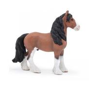 Figurine Cheval Clydesdale Papo - Équidé de Trait Écossais