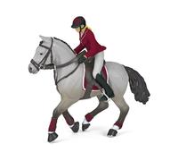 Figurine Cheval De Concours Et Sa Cavalière Gris TU