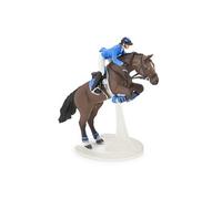 Figurine Cheval de saut d'obstacle et sa cavalière