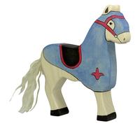 Figurine cheval du chevalier bleu