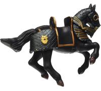 Figurine Cheval Du Chevalier En Armure Noire Blanc TU