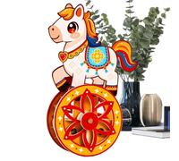 Figurine Cheval | Jouet Décoration Fait Main - Décoration Cheval Balançoire en Bois - pour Adultes Saint Nicolas Anniversaire