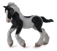Figurine Cheval : Poulain Gypsy Noir et Blanc Pie Figurines Collecta G