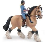 Papo - Figurines à Collectionner - Tinker et sa Jeune cavalière - 51572 - Chevaux - Equitation - pour Enfants - Filles Et Garçons - A Partir de 3 Ans