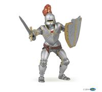 Figurine Chevalier en armure au plumet rouge Papo
