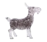 Figurine Chèvre en Cristal à Assembler, Décoration de Table 3D | Puzzle Créatif Translucide, Montage Amusant, Objet Chic pour Bureau ou Pièce, Présent Éducatif de Noël