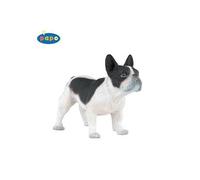 Figurine Chien : Bouledogue français noir et blanc