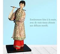 Figurine Chinoise - Femme avec Flute et Natte