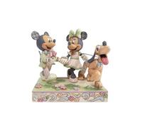 Figurine Collection Mickey, Minnie Et Pluto White Woodland