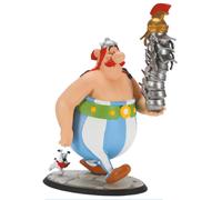 Figurine collection Plastoy Astérix, Obélix portant une pile de casques (2024)
