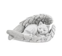 Figurine commémorative en forme de chat - 8 cm - Résistant aux intempéries | Chat endormi - Pierre commémorative pour animal de compagnie - Décoration de deuil - Intérieur et extérieur - Terrasse
