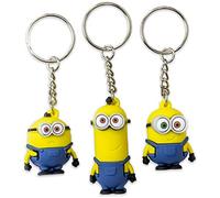 Figurine compatible avec Minions - The Rise of Gru - 3D - Porte-clés - 3 cm - 1 pièce - Enfants, garçons, filles, Carl, Bob, Kevin, Stuart