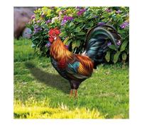 Figurine Coq de Décoration - Ornements Jardin - Acrylique - Imperméable - Durable - Décor Extérieur