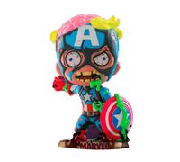 Figurine Cosbaby fluorescente Marvel Zombies Captain America à collectionner