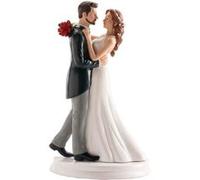 figurine couple mariage dansant 19cm - dekora 305001 Blanc G