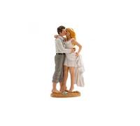 figurine couple mariage pieds dans le sable 16cm - 305226