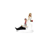 figurine couple mariage soirée arrosée 14cm - 305133