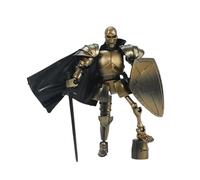 Figurine Crâne Action - Design Cool Articulations Mobiles | Modèle Statuette | 14cm ABS Chevalier Squelette Médiéval Armure 360° Multi-articulée Montage Nécessaire Pour Chambre Salon Bureau Décor Bur