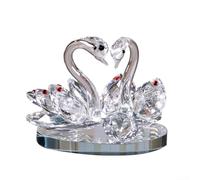 Figurine cygne en cristal pour décoration d'intérieur attrayante - Blanc