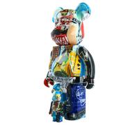 Figurine dÃ©coratif Medicom Toy 400% + 100% Bearbrick Jean-Michel Basquiat "Special" Multicolore 28 cm