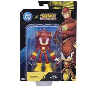 Figurine d'action 5" DC x Sonic the Hedgehog en The Flash, sous licence officielle, hautement articulée et au design très détaillé, emballage collector