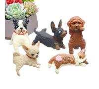 Figurine d'action - ABS, 0,98-1,77in Console Figure Décor de Bureau Figurines Mignon Chien | Écran Compact Bureau Whimsical, Ensemble D'ornement De Moniteur Pour Les Moniteurs D'Ordinateur, Bureau De