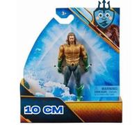Figurine d'action avec accessoires, env. 10 cm, mobile, connue des bandes dessinées, convient pour Aquaman Black Manta Limited Edition Orm, jouet à partir de 3 ans (Aqua)