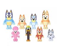 Figurine D'Action Bluey 2,5 Pouces Famille Et Amis Pack De 8