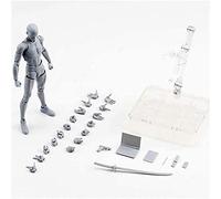Figurine d'action Body-Kun en PVC pour S H Figuarts avec boîte pour artistes outils de dessin (gris)