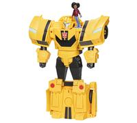 Transformers EarthSpark, Figurine Spin Changer Bumblebee de 20 cm avec Figurine Mo Malto de 5 cm, à partir de 6 Ans