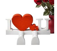 Figurine d'action Commune Mobile : modèle à Collectionner avec Motif de cœur, Multi-articulée, Jouet Robot articulé, Cadeau décoratif pour la Saint-Valentin, Tableau de Bord