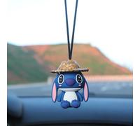 Figurine d'action de film animé Disney Stitch, ornements d'intérieur de voiture, accessoires de rétroviseur automobile, pendentif suspendu, modèle mignon, décor