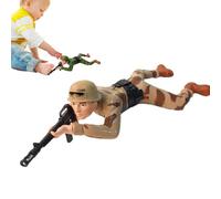 Figurine d'action de Soldat, Jouet de Soldat pour - Figurine d’Action de garçon Soldat,Jouet de Soldat Rampant à articulations Mobiles, Son et lumière, décor pour garçons à la Maison
