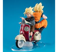 Figurine d'action Goku SS & Gohan SS & Mortorbike Dragon Ball Z - Desktop Real Mccoy Ex - Megahouse - MH842139 Multicolore - Figurine d'action à Collectionner - Idéal pour Les Fans d'Anime