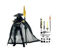 Figurine d'action imprimée en 3D - Jouet épéiste de 13,5 cm | articulée multiarticulaire | chanceuse de quatrième génération avec cape, chapeau et armes : fournit une exposition Colec