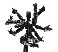 Figurine d'action jouet - Matériel primaire petgs, multi-articulé de 12 cm, kit modèle de robot à corps entier avec sémantique profonde, ensemble de sept armes en matériau secondaire |