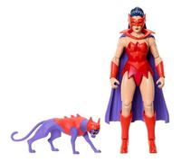 Figurine d'action - Masters of the Universe - Catra - 16 articulations - Masque mobile - Cape amovible