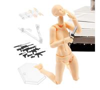 Figurine d'action posable en PVC - 30 articulations mobiles - Couleur de peau claire DIY pour dessin, croquis et art | Modèle d'artiste de collection pour poses, photographie et décoration | Mère
