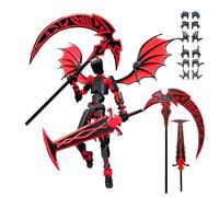 Figurine d'action robot mobile - Modèle 3D multi-articulé, jouet de bureau articulé, conception robuste et durable | École salle de classe étude fenêtre de jeu bibliothèque salon à collectionner éduca