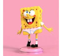 Figurine d'action Spongebob Squarepants en PVC unicolore de qualité supérieure de 16 cm, décoration de dessin animé amusante et adorable, modèle de décoration de voiture Patrick Bob l'éponge jaune,Bob