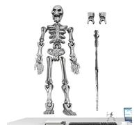 Figurine d'action squelette - 15 x 4 x 2 cm - Modèle flexible - Jouet ABS mobile - Design complet du corps avec membres mobiles - Détails créatifs - Figurine de bricolage réaliste pour animati stop