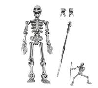 Figurine d'action squelette - Figurines articulées - Modèle de montage complet du corps - Flexible - Fixation magnétique polyvalente pour étagère de bureau, décoration d'Halloween, artisanat