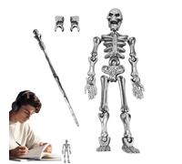 Figurine D'action Squelette - Modèle D'assemblage Complet Du Corps, Ornement De Bureau Flexible Avec Articulations Pour Bibliothèque, Bureau, Halloween | Jouet Artisanal Éducatif Pour Décoration D'exp