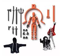 Figurine d'action T13 avec capuche Dummy13 Robot magnétique imprimé 3D Jouets mobiles articulés DIY Poupée assemblée pour la maison et le bureau