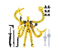 Figurine D'action T13 - Modèle D'activité Pré-assemblé, Mannequin À 13 Articulations À Haute Posabilité | Figurine D'action De Robot Mobile Multi-articulée, Décoration De Bureau Mécanique Imprimée En