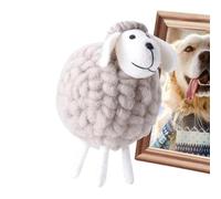 Figurine d'agneau en feutre - Adorable jouet d'agneau de moutons en laine feutrée mignonne | Décor de maison en laine élégante | Figurines de moutons décoratifs adaptés à la décoration de bureau à