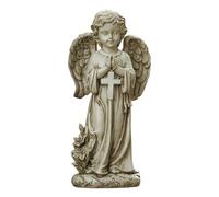 Figurine d'Ange Décorative avec Lumière Solaire 29,9 cm de Hauteur