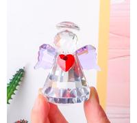 Figurine d'ange en cristal - Décoration de Noël - Design étincelant et élégant fabriqué à la main pour un esprit festif magique