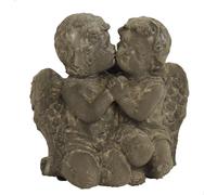 Figurine d'ange en polyrésine Couple d'anges pour l'intérieur et l'extérieur, décoration de tombe, figurines funéraires